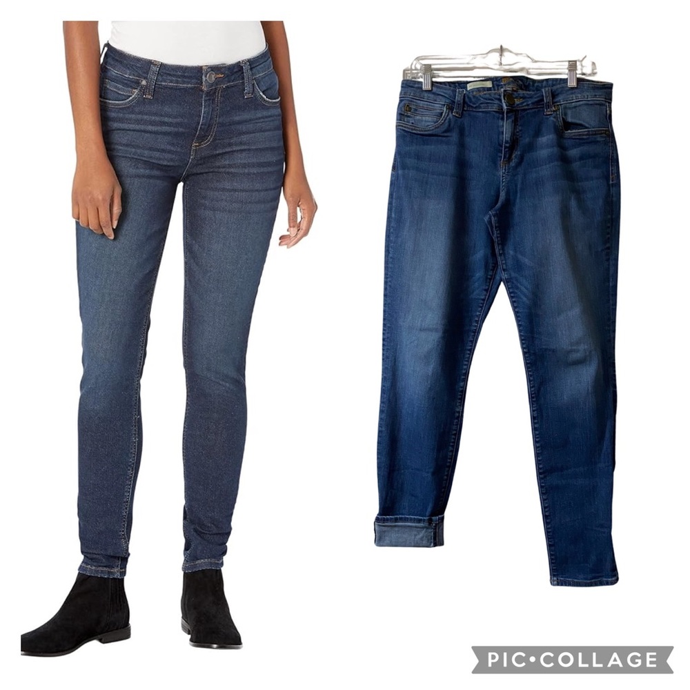 Kut from the Kloth Mia Toothpick Skinny Medium Wash Jeans Size 12